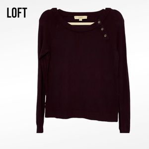 ANN TAYLOR LOFT Burgundy Sweater XS EUC